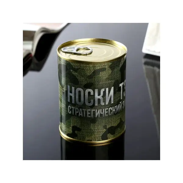 Носки в банке «Носки ТЗ-1.» мужские, чёрные