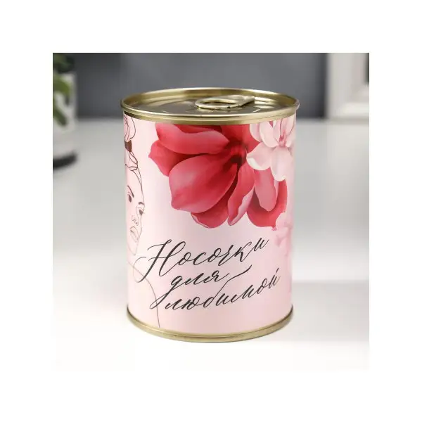 Носки в банке «Носочки для любимой» женские, белые