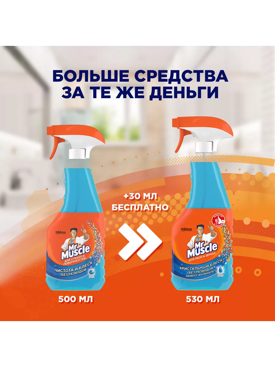 Мистер Мускул для стекол После дождя, 530мл Mr Muscle 22270759 купить в  интернет-магазине Wildberries