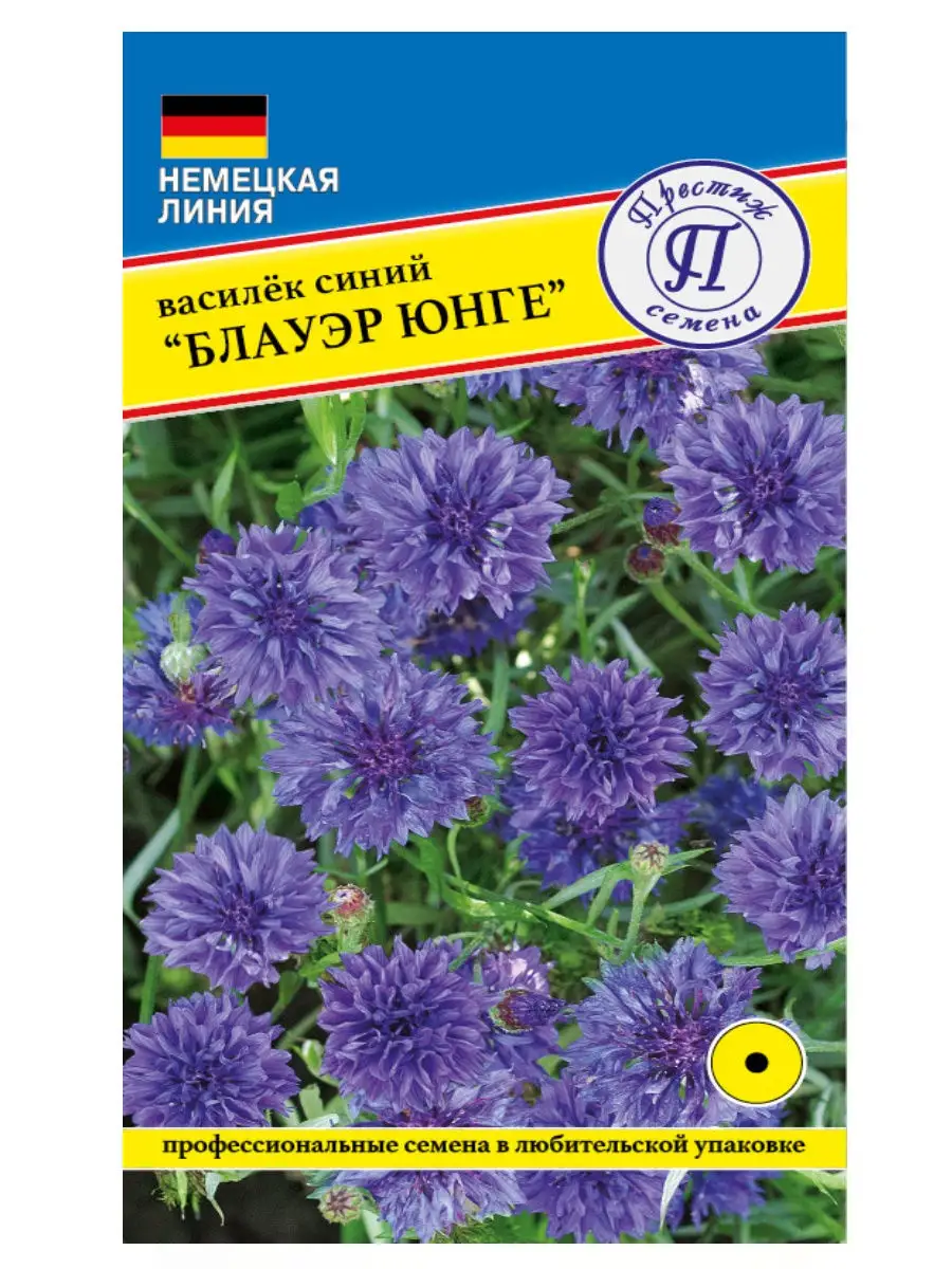 Семена цветов василек синий БЛАУЭР ЮНГЕ Престиж Семена 22371037 купить в  интернет-магазине Wildberries