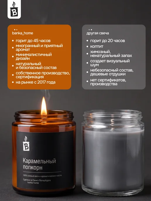 Banka_home Свеча ароматическая "Апельсин и перец" 240 мл, 240 мл, фото 4