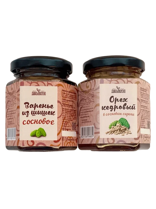 Дико вкусно Орех кедровый в сиропе сосновом 220г, вариант