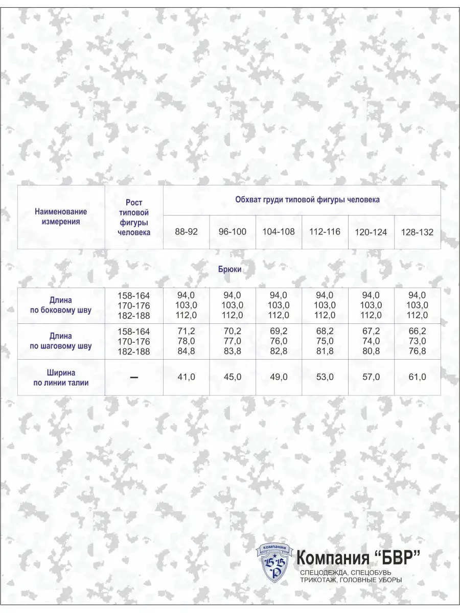 Брюки камуфлированные рабочие Компания БВР 22886031 купить за 1 499 ₽ в  интернет-магазине Wildberries