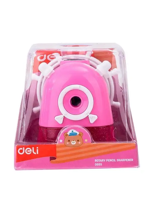 DELI Точилка для карандашей механическая Sailor отверстие, розовый, фото 6