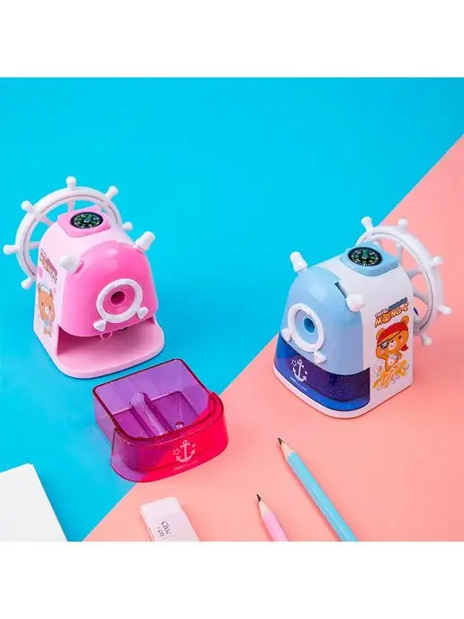 DELI Точилка для карандашей механическая Sailor отверстие, розовый, фото 8