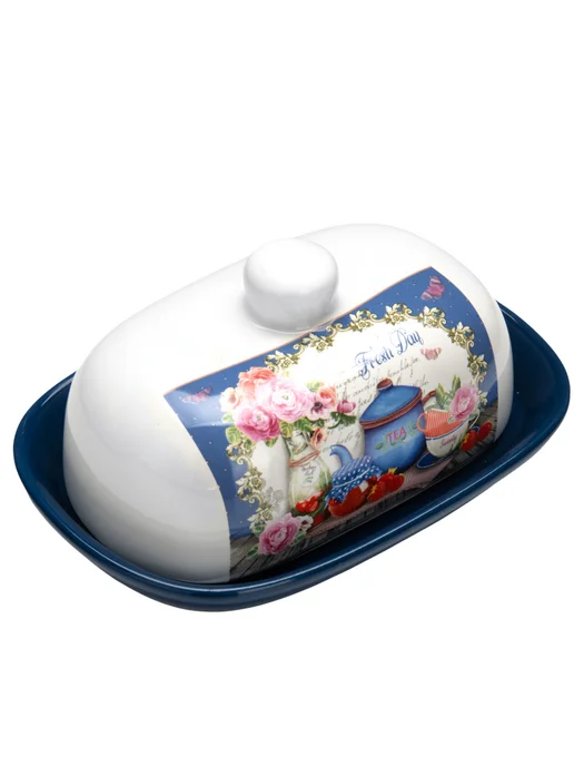 Масленка для сливочного масла с крышкой керамическая - фото 13