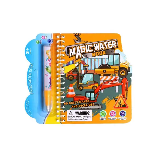 Книжка для рисования водой "Транспорт", с маркером