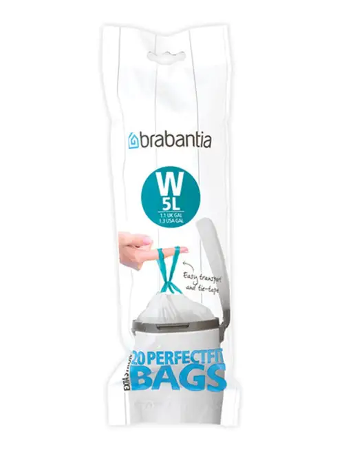 Brabantia Мешки для мусора PerfectFit W (5л) 20шт 116681, 5 л, 20 шт