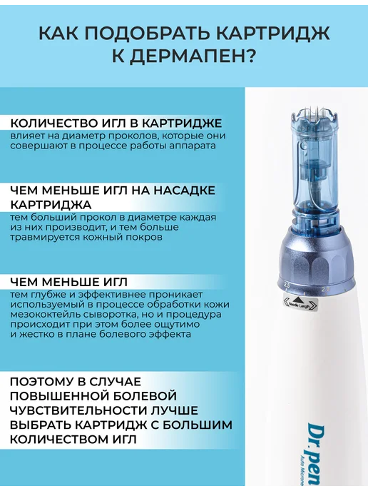 Dr.Pen Картридж для дермапена 36 игл белый короткий байонет 5 шт, 5 шт, фото 7