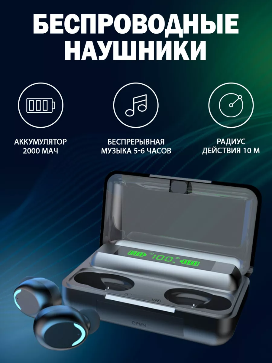 Наушники беспроводные маленькие Bluetooth Shopping Zone 23096925 купить в  интернет-магазине Wildberries