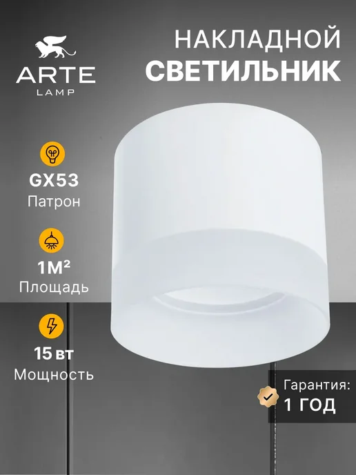 Arte Lamp Точечный накладной светильник CASTOR A5554PL-1WH, белый