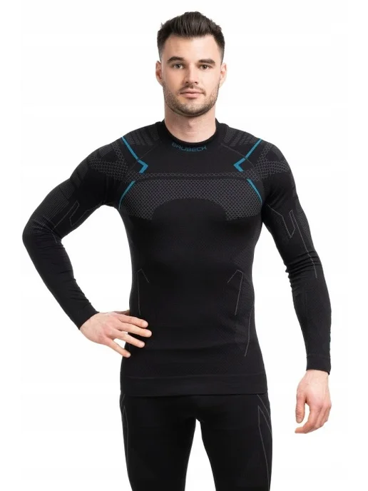 Brubeck Термобелье лонгслив Thermo Nilit Heat спортивный зимний, голубой, фото 2
