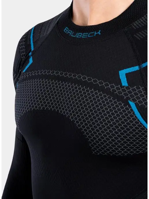 Brubeck Термобелье лонгслив Thermo Nilit Heat спортивный зимний, голубой, фото 5
