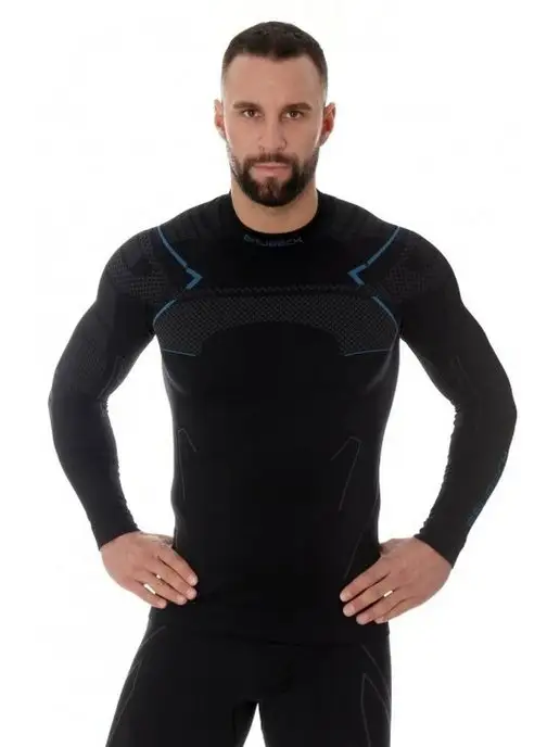 Brubeck Термобелье лонгслив Thermo Nilit Heat спортивный зимний, голубой, фото 6