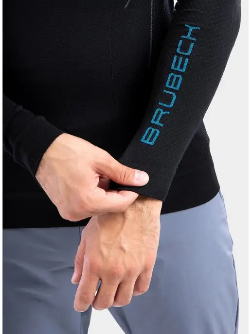Brubeck Термобелье лонгслив Thermo Nilit Heat спортивный зимний, голубой, фото 7