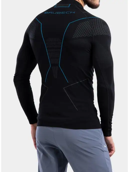 Brubeck Термобелье лонгслив Thermo Nilit Heat спортивный зимний, голубой, фото 8