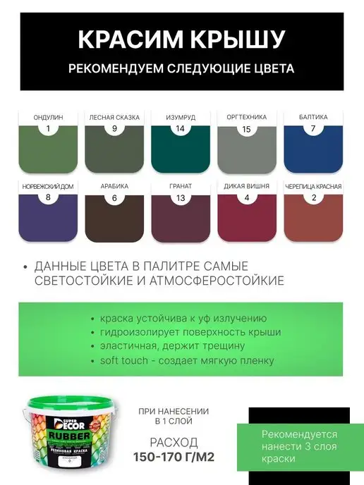 SUPER DECOR Резиновая краска, №00 Белоснежный, 3 кг, 3 кг, фото 6