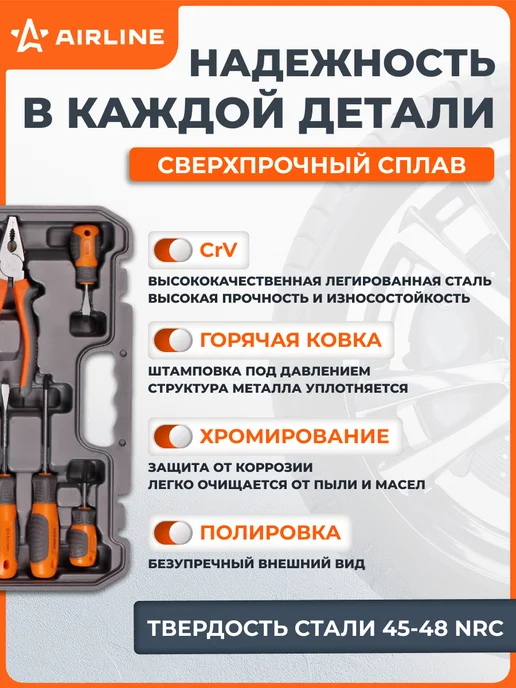 AIRLINE Набор инструментов универсальный 59 пр, вариант, фото 4