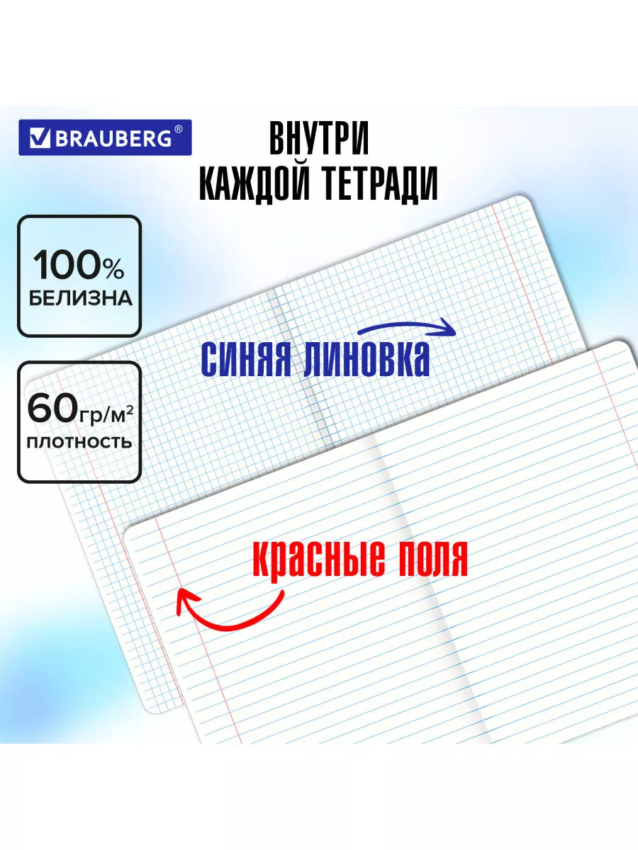 Тетради предметные набор 48 листов 10 Предметов, для школы Brauberg  23628690 купить за 676 ₽ в интернет-магазине Wildberries