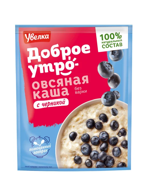 Увелка Каша овсяная с черной смородиной шоубокс 20 саше по 40 г, 40 г, фото 3