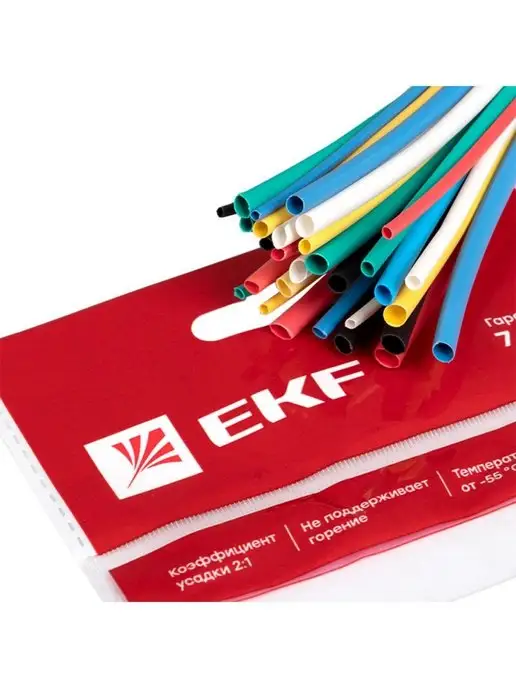 EKF Термоусадка для проводов набор 2 1 нг 30шт, 30 шт, фото 4