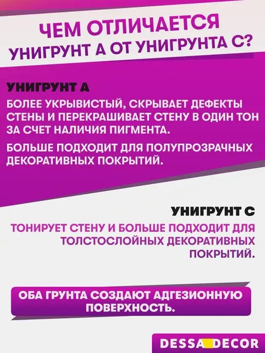 DESSA DECOR Акриловая белая грунтовка для стен "Унигрунт А" 10 кг, 10 кг, фото 2