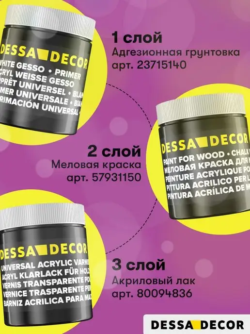DESSA DECOR Грунтовка для мебели белая, акриловая, для дерева 500 мл, 500 мл, фото 5