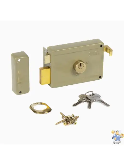 MSM Locks Замок на дверь накладной RL25-I DAMX GR, бежевый, фото 4