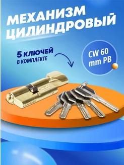 Цилиндровый механизм CW 60 mm PB MSM Locks 23748895 купить за 669 ₽ в интернет-магазине Wildberries