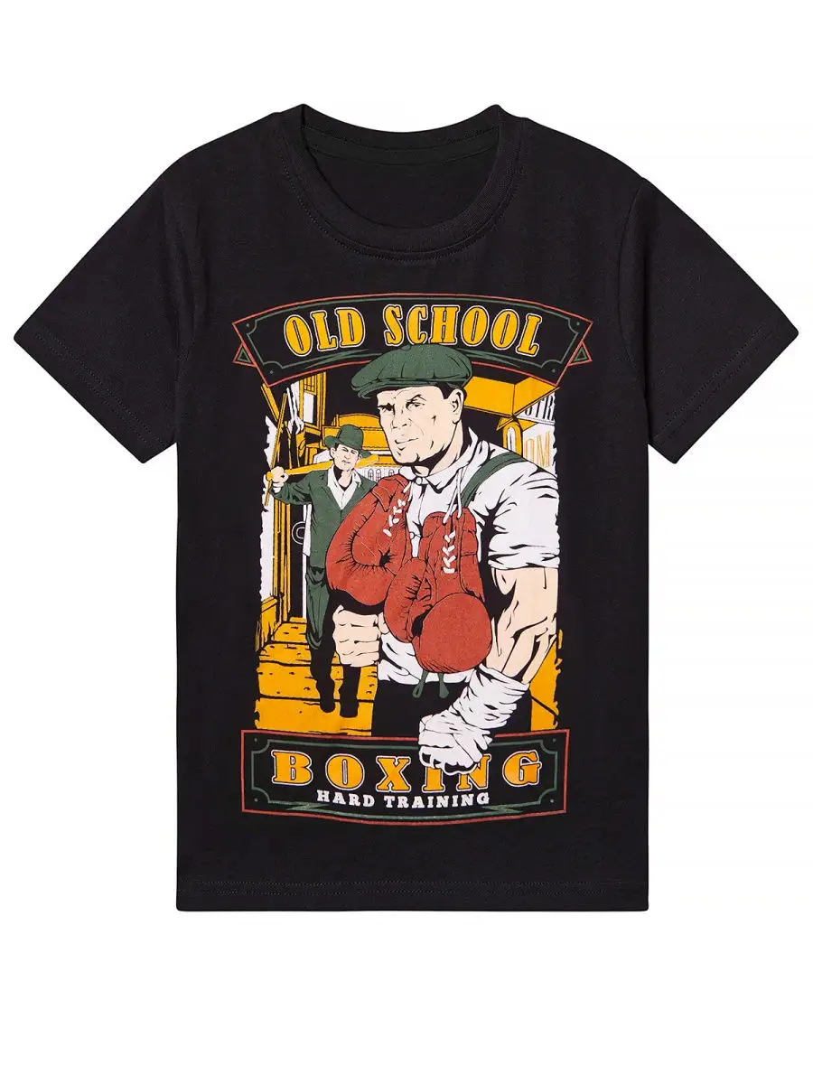 Футболка бокс Old School Boxing Футболки с принтом 23771318 купить за 590 ₽  в интернет-магазине Wildberries