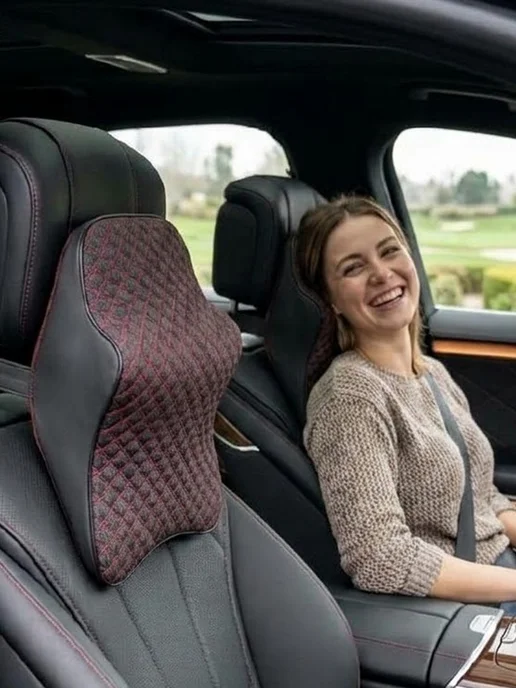 TMZ Auto Comfort Автомобильная подушка в машину на подголовник, черный, фото 2