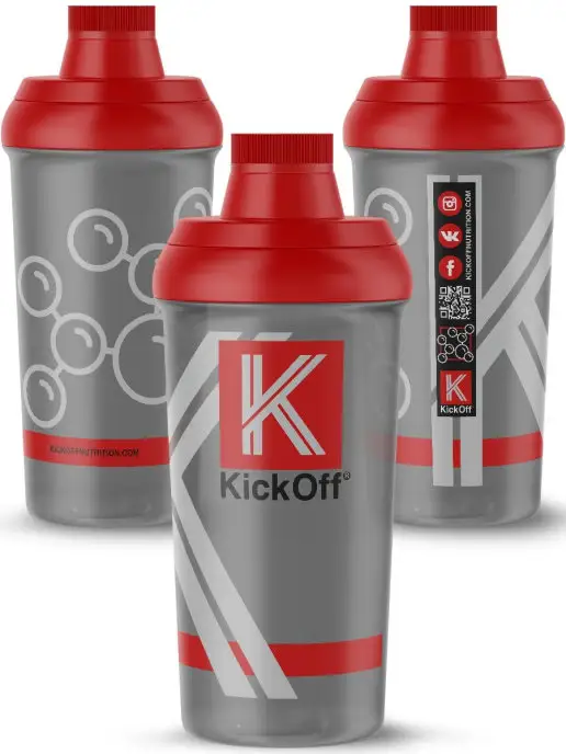 KICKOFF NUTRITION Шейкер спортивный, серый, фото 2
