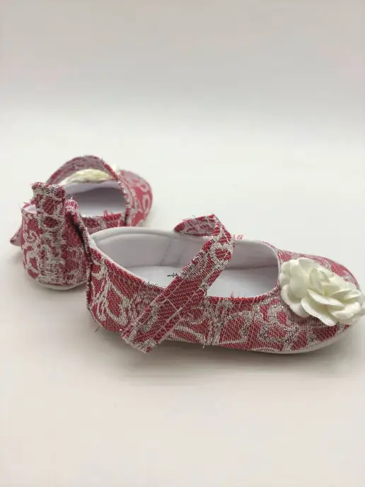 Papulin Пинетки балетки для новорожденный, красный, фото 4