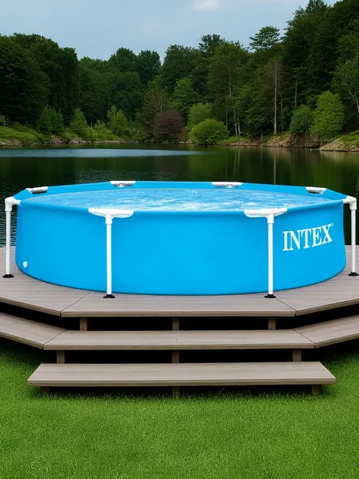 Intex Бассейн, голубой, фото 8