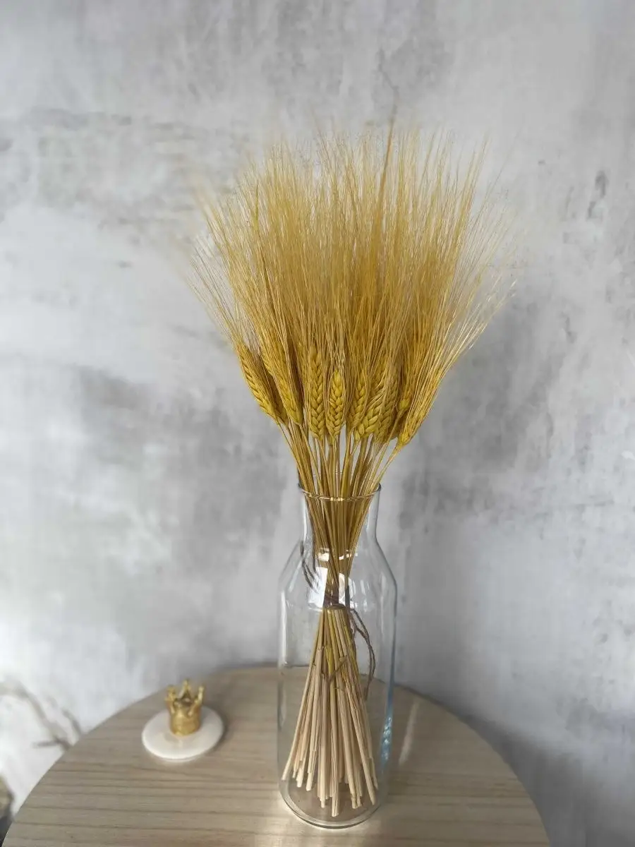 Как сделать недорогой букет колосьев пшеницы для сувенирной куклы?