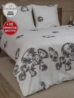 Постельное белье 2 спальное комплект полисатин Amore Mio 24047781 купить за 1 304 ₽ в интернет-магазине Wildberries