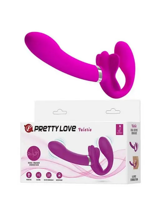 Baile Pretty Love Лиловый безремневой вибрострапон Pretty Love Valerie, фиолетовый, фото 7