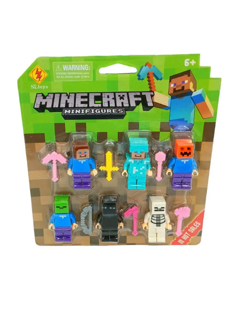 Набор Лего человечки фигурки герои Minecraft LEGO 24689662 купить за 399 ₽  в интернет-магазине Wildberries