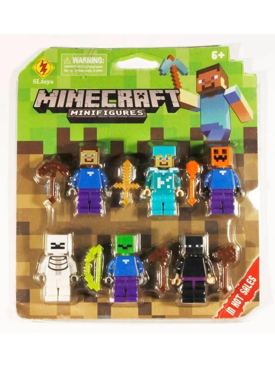 Набор Лего человечки фигурки герои Minecraft LEGO 24689662 купить за 399 ₽  в интернет-магазине Wildberries