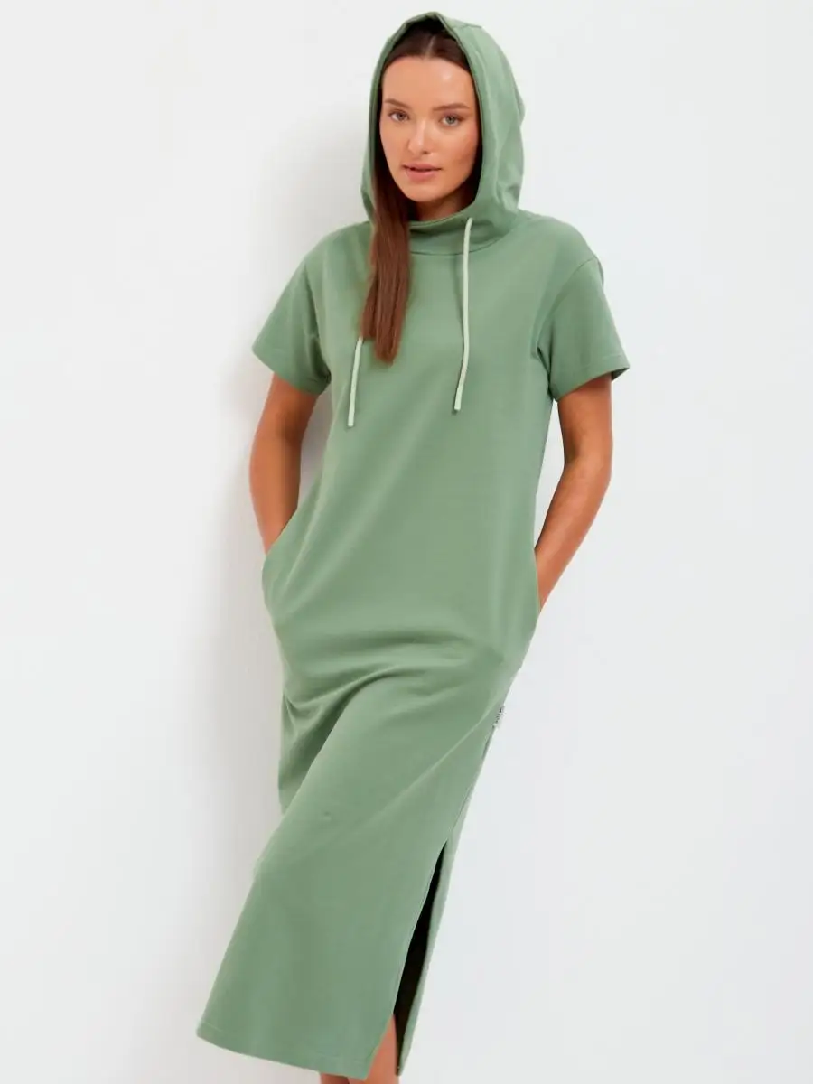 T shirt best sale dress with hood