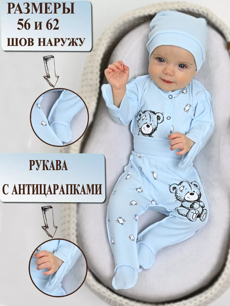 Комплект одежды для новорожденного на выписку A.M. Child Kind 24719574  купить за 796 ₽ в интернет-магазине Wildberries