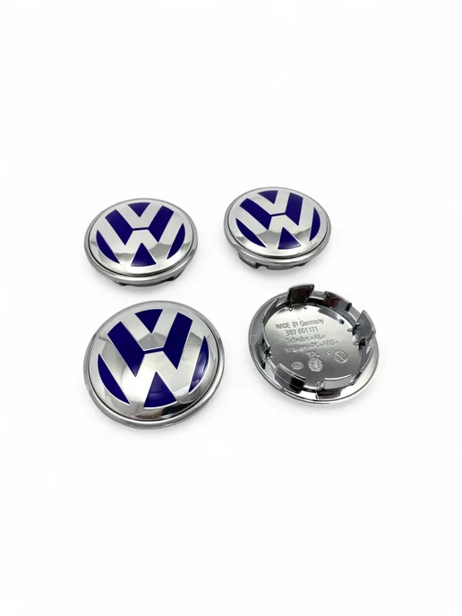 VS-Garage Колпачки на колеса 65 мм Volkswagen 4шт синие, 4 шт, фото 2