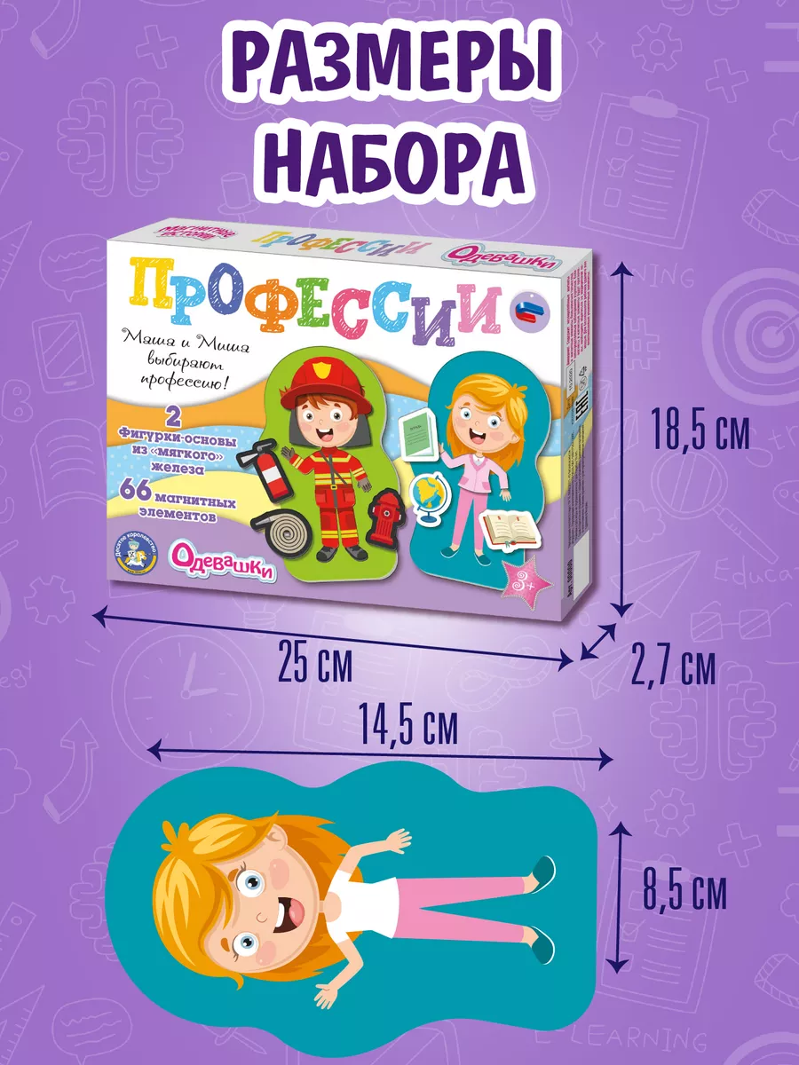 Развивающая магнитная игра для детей одень куклу 