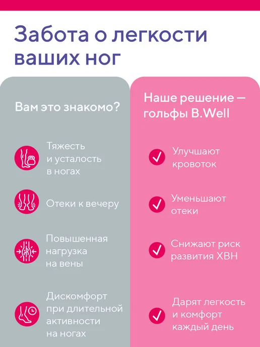 Гольфы компрессионные B.Well JW-111 бежевый, 1 класс компрессии, 1 пара, бежевый, фото 4