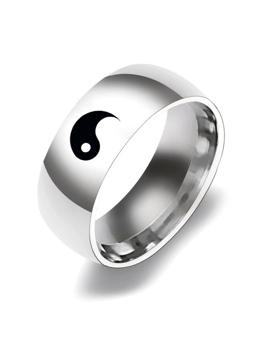 Мужское кольцо Инь Янь