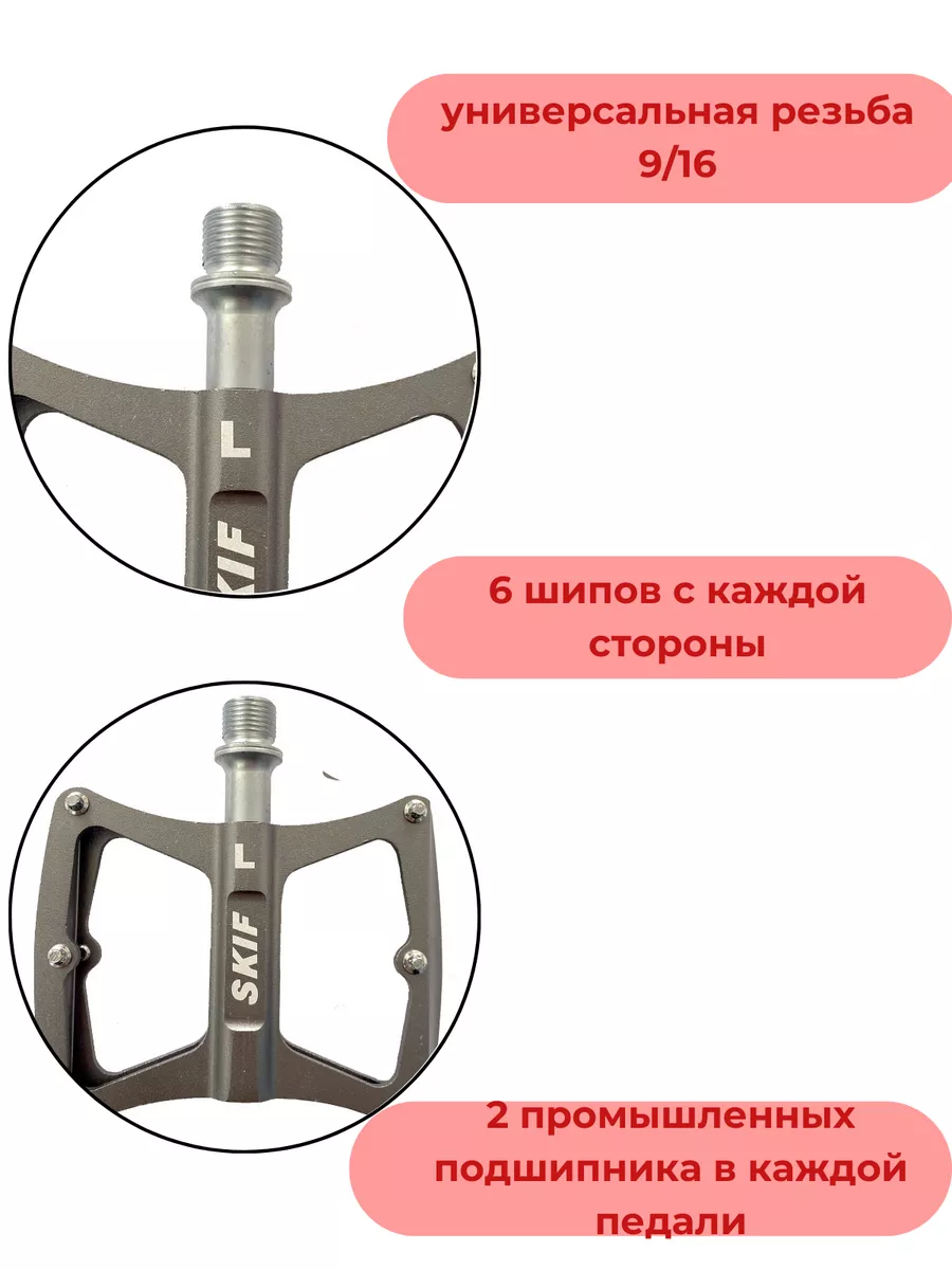 Педали для велосипеда на промышленных подшипниках Вело-рай 24862434 купить  в интернет-магазине Wildberries