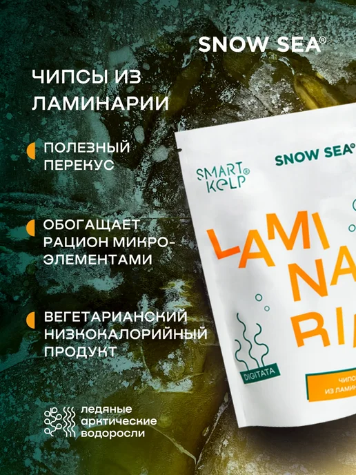 SNOW SEA Чипсы из морской водоросли ламинарии SMARTKELP 12 г, 12 г
