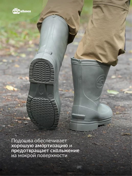 EVASHOES Резиновые сапоги без утеплителя, зеленый, фото 8