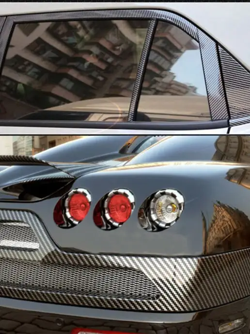 CarbonTuning Виниловая карбоновая пленка 2D для авто и мебели, черный, фото 3