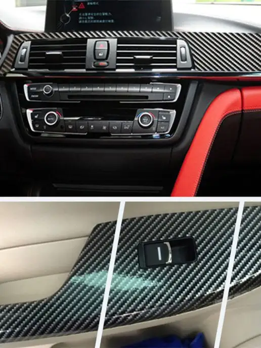 CarbonTuning Виниловая карбоновая пленка 2D для авто и мебели, черный, фото 5